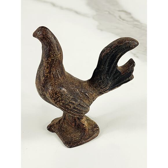 Cast Iron Rooster Chicken Hen Beer Bottle Opener 3 1/4" Animal Figurine 90s Vtg - Picture 1 of 12
